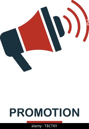 L'icône de la promotion en deux couleurs. Creative design noir et rouge à partir de la collection d'icônes d'e-commerce. Pixel simple parfait pour l'icône de la promotion de site web, applications Illustration de Vecteur