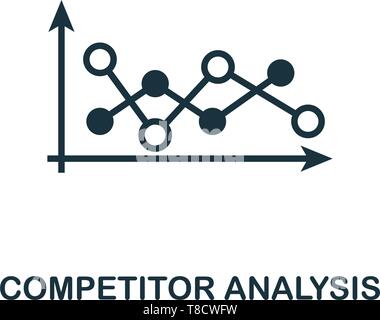 Analyse de la concurrence. Conception des éléments créatifs de la stratégie d'affaires collection d'icônes. Analyse de la concurrence parfaite pixel pour l'icône web design, applications Illustration de Vecteur