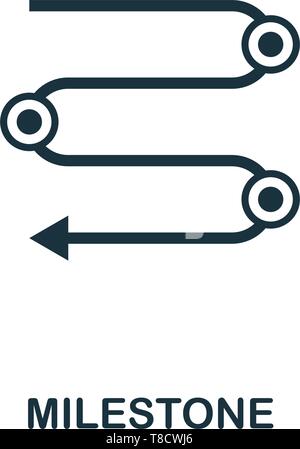 L'icône d'étape. Conception des éléments créatifs de la stratégie d'affaires collection d'icônes. Parfait pour l'icône Jalon Pixel web design, applications, logiciels, nous d'impression Illustration de Vecteur