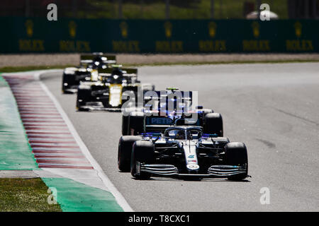 12 mai 2019, Circuit de Barcelona-Catalunya, Barcelone, Espagne ; la formule un Grand Prix d'Espagne, la journée de la course, Lewis Hamilton de l'équipe Mercedes lors du Grand Prix d'Espagne Crédit : Pablo Guillen/Alamy Banque D'Images
