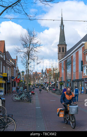 Alkmaar, Pays-Bas - 12 Avril 2019 : vue depuis les rues d'Alkmaar Banque D'Images