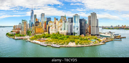 Panorama de l'antenne du centre-ville de New York skyline Banque D'Images