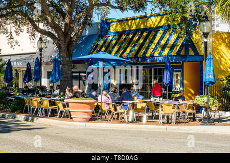 C'est la vie French Bistro, 1553, rue Main, Sarasota, Floride Banque D'Images