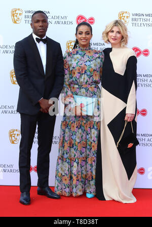 Dr qui, Tosin Cole, Mandip Gill, Jodie Whittaker, Virgin Media British Academy Television Awards (BAFTA), Royal Festival Hall, Londres, Royaume-Uni, 12 mai 2019 Banque D'Images