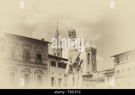 La Loggia dei Lanzi à Florence, Toscane, Italie. Banque D'Images