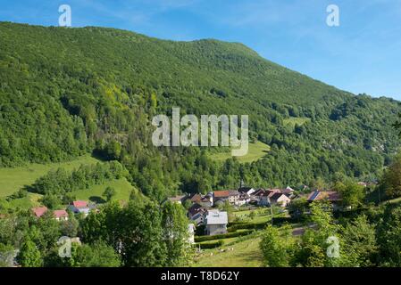 La France, l'Ain, le village de Chezery Forens aux portes du Jura, terroir du fromage bleu de Gex Banque D'Images