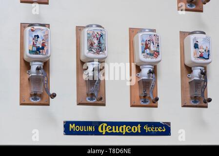 France, Doubs, Montbéliard, Sochaux, le musée de l'Aventure Peugeot, moulin à café collection Banque D'Images