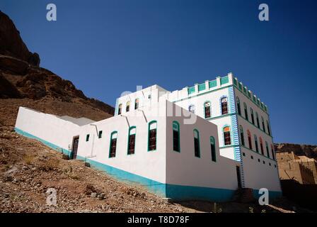 Au Yémen, le Gouvernorat de l'Hadramaout, Wadi Do'an, Sif, village, maison Banque D'Images