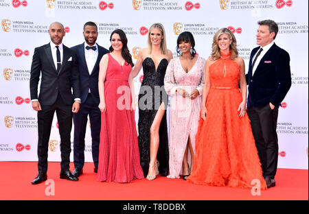 Bonjour la Grande-Bretagne (gauche-droite) Alex Beresford, Sean Fletcher, Laura Tobin, Charlotte Hawkins, Ranvir Singh, Kate Garraway, Ben Shephard participant à la BAFTA TV awards Virgin Media, s'est tenue au Royal Festival Hall de Londres. Banque D'Images