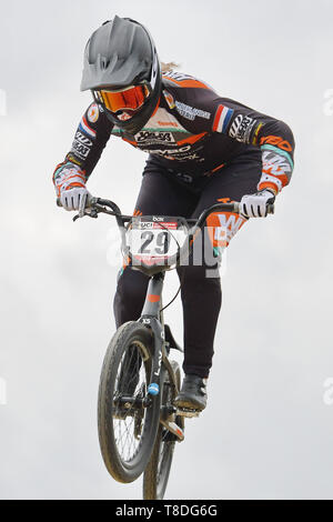 12 mai 2019 Papendal, les Pays-Bas de la Coupe du Monde Supercross BMX UCI Ruby Huisman Coupe du Monde UCI BMX Supercross 2019 Papendal Banque D'Images