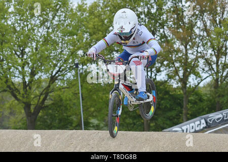 12 mai 2019 Papendal, les Pays-Bas de la Coupe du Monde Supercross BMX UCI Laura Smulders UCI BMX Supercross World Cup 2019 Papendal Banque D'Images