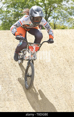 12 mai 2019 Papendal, les Pays-Bas de la Coupe du Monde Supercross BMX UCI Judy Baauw UCI BMX Supercross World Cup 2019 Papendal Banque D'Images