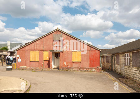 Entrée de la hutte 3 à Bletchley Park, une fois le top-secret accueil de la guerre mondiale deux décrypteurs, est maintenant une attraction touristique de premier plan Banque D'Images