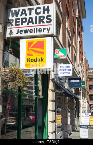 Signalisation à l'extérieur de Kodak une boutique dans le centre de Londres, UK Banque D'Images
