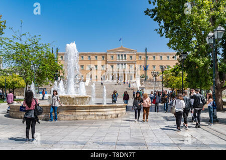 Athènes, Grèce - 27.04.2019 : résidence officielle du Président de la République hellénique. Conçu par Ernst Ziller, construit dans un style néoclassique dans Banque D'Images