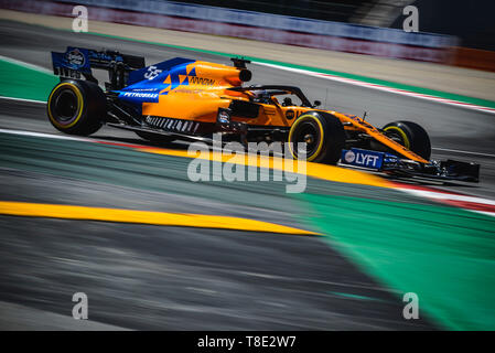 Barcelone, Espagne. 12 Mai 2019 : Carlos Sainz (ESP) de l'équipe McLaren durs dans sa MCL34 en Espagne durant la GP sur le circuit de Catalunya Crédit : Matthias Rickenbach/Alamy Live News Banque D'Images