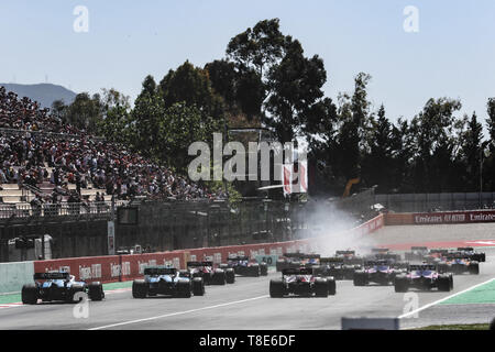 Barcelone, Espagne. 12 mai, 2019. Sport Automobile : Championnat du Monde de Formule 1 de la FIA 2019, Grand Prix d'Espagne, Début 12.05.2019. Utilisation dans le monde entier | Credit : dpa/Alamy Live News Banque D'Images