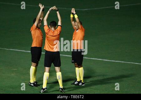 PE - Recife - 05/12/2019 - C 2019 brésilien - Nautico x Ferriviario - Arbitres du jeu durant le réchauffage avant le match contre l'Ferroviario dans le stade Aflitos par le championnat brésilien C 2019. Photo : Paulo Paiva / AGIF Banque D'Images