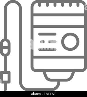 Le don de sang, drop counter, l'icône de la ligne de compte-gouttes. Illustration de Vecteur