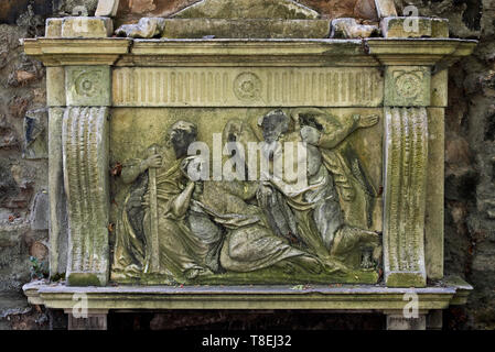 Un mal connu monument à l'ancien cimetière de Calton, Édimbourg, Écosse, Royaume-Uni. Banque D'Images