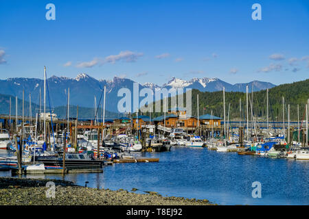 Marina, Gibsons Landing, Sunshine Coast, British Columbia, Canada Banque D'Images