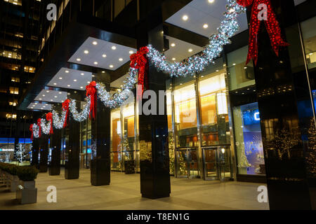 Décorations de Noël, New York Banque D'Images