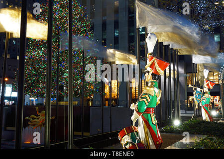 Noël au Rockefeller Center, New York Banque D'Images