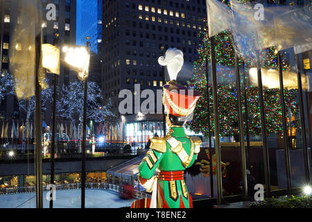 Noël au Rockefeller Center, New York Banque D'Images