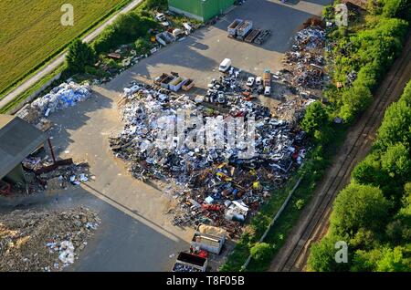 France, Loiret, environnement, recyclage (vue aérienne) Banque D'Images