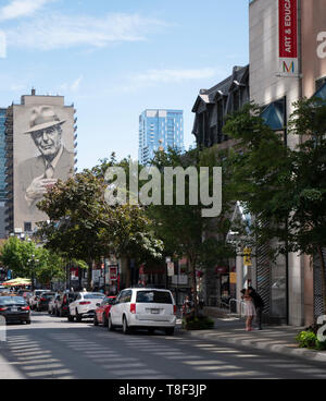 Le centre-ville de Montréal est une plaque tournante de la clientèle, des employés de bureau, les touristes et les étudiants. Banque D'Images