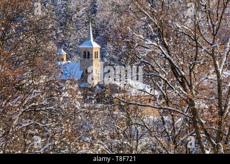 France, Savoie, Grand-Aigueblanche, vallée de la Tarentaise, l'église baroque de St Martin dans le 17ème siècle dans le hameau de Villargerel Banque D'Images