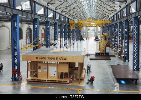 La France, Finistère, Brest, Le Plateau des Capucins des ateliers dans les bâtiments de l'Arsenal converti en un centre culturel et commercial au sein du nouveau quartier éco Capucins Banque D'Images