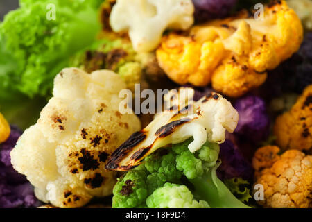 Choux-fleurs colorés, gros plan Banque D'Images