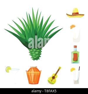 Agave sombrero,cocktail,bouteille,guitare,distillerie,usine,mexicain,verre,alcool,processus,ornement,feuilles,espagnol,vodka,froid,chocolat,cactus,, chapeau,citron,industrie,piece,folk,épine,tilleul,costumes,whisky,Mexique,tequila,fajitas fiesta,party,fête,cafe,Latin,carnaval,national,set,icône,,illustration,collection,isolé,design,graphisme,élément signe,caricature,couleur,vecteurs vecteur , Illustration de Vecteur