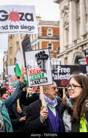 Manifestation nationale pour la Palestine, Londres, Royaume-Uni 11/05/2019 Banque D'Images