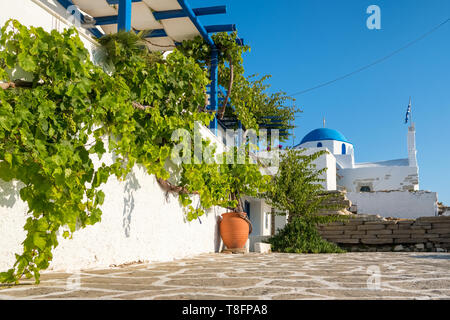 Église de Saint Constantine à Parikia, Paros, Grèce. Banque D'Images