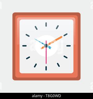 Vector illustration symbole horloge carré Illustration de Vecteur