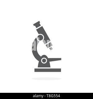 Icône vecteur microscope sur fond blanc. Illustration de Vecteur