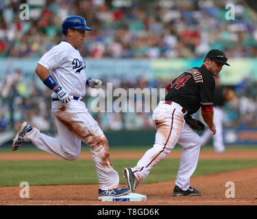 A.J. Ellis & Paul Goldschmidt, MLB 2014 des Dodgers de Los Angeles, la série d'ouverture v Arizona Diamondbacks au Sydney Cricket Ground, le 23 mars 2014. Banque D'Images