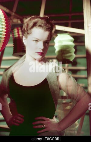 Romy Schneider, deutsche Schauspielerin, Deutschland 1950er Jahre. L'actrice allemande Romy Schneider, Allemagne 1950. Banque D'Images