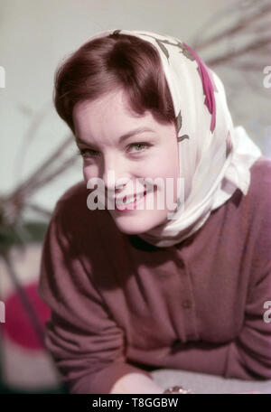 Romy Schneider, deutsche Schauspielerin, Deutschland 1950er Jahre. L'actrice allemande Romy Schneider, Allemagne 1950. Banque D'Images