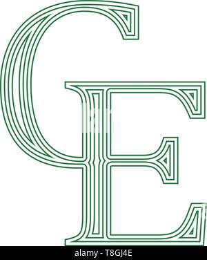 Symbole de l'unité monétaire européenne icône symbole monétaire de l'illustration vectorielle à rayures sur fond blanc Illustration de Vecteur