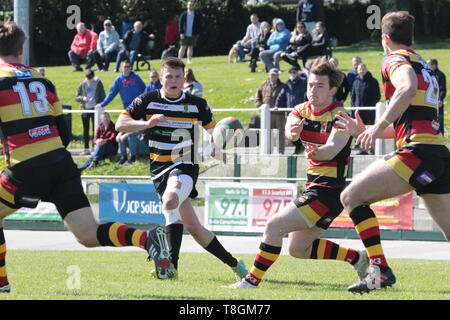 Carmarthen Quins V Merthyr RFC Banque D'Images