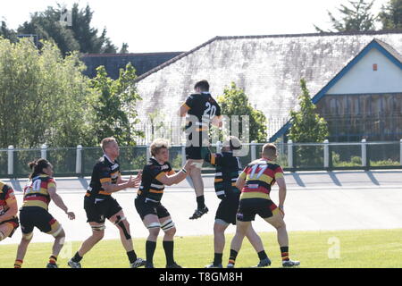 Carmarthen Quins V Merthyr RFC Banque D'Images