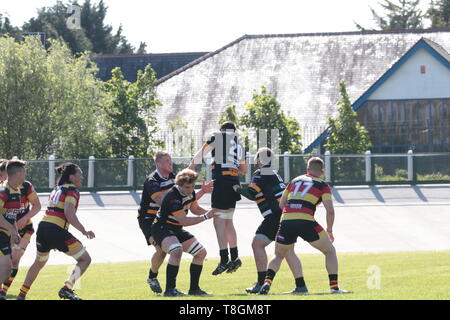 Carmarthen Quins V Merthyr RFC Banque D'Images