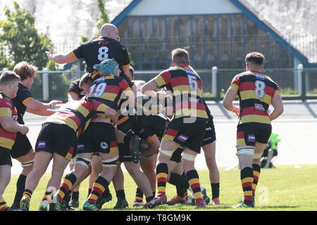 Carmarthen Quins V Merthyr RFC Banque D'Images