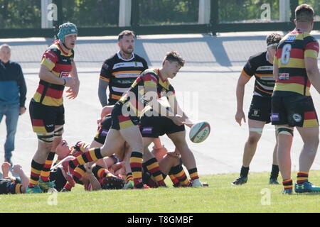 Carmarthen Quins V Merthyr RFC Banque D'Images