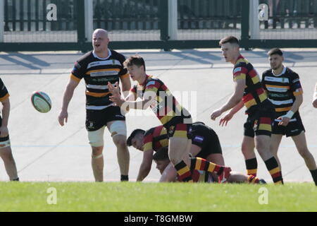 Carmarthen Quins V Merthyr RFC Banque D'Images