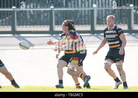 Carmarthen Quins V Merthyr RFC Banque D'Images