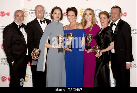 La photo doit être crédité ©Presse Alpha 079965 12/05/2019 Kim Bodnia, Colin Wratten, Phoebe Waller-Bridge, Fiona Shaw, Jodie Comer, Sally Woodward Gentle, Lee Morris Virgin Media Bafta TV British Academy Television Awards Press 2019 au Royal Festival Hall de Londres Banque D'Images